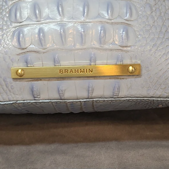 SOLD Brahmin Light Blue Mini Duxbury Melbourne Shoulder Bag EUC - Picture 3 of 16